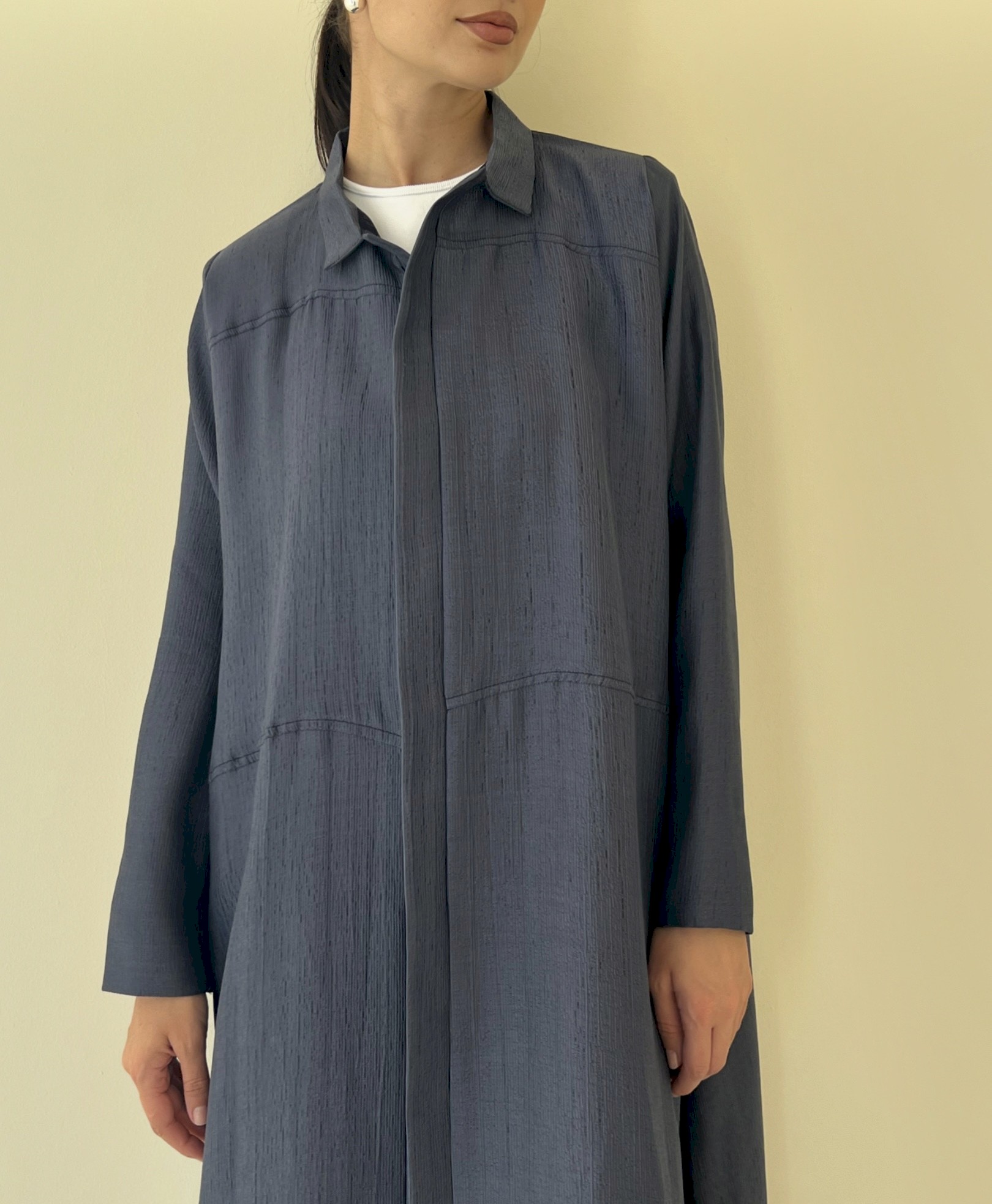 Patrol blue line abaya