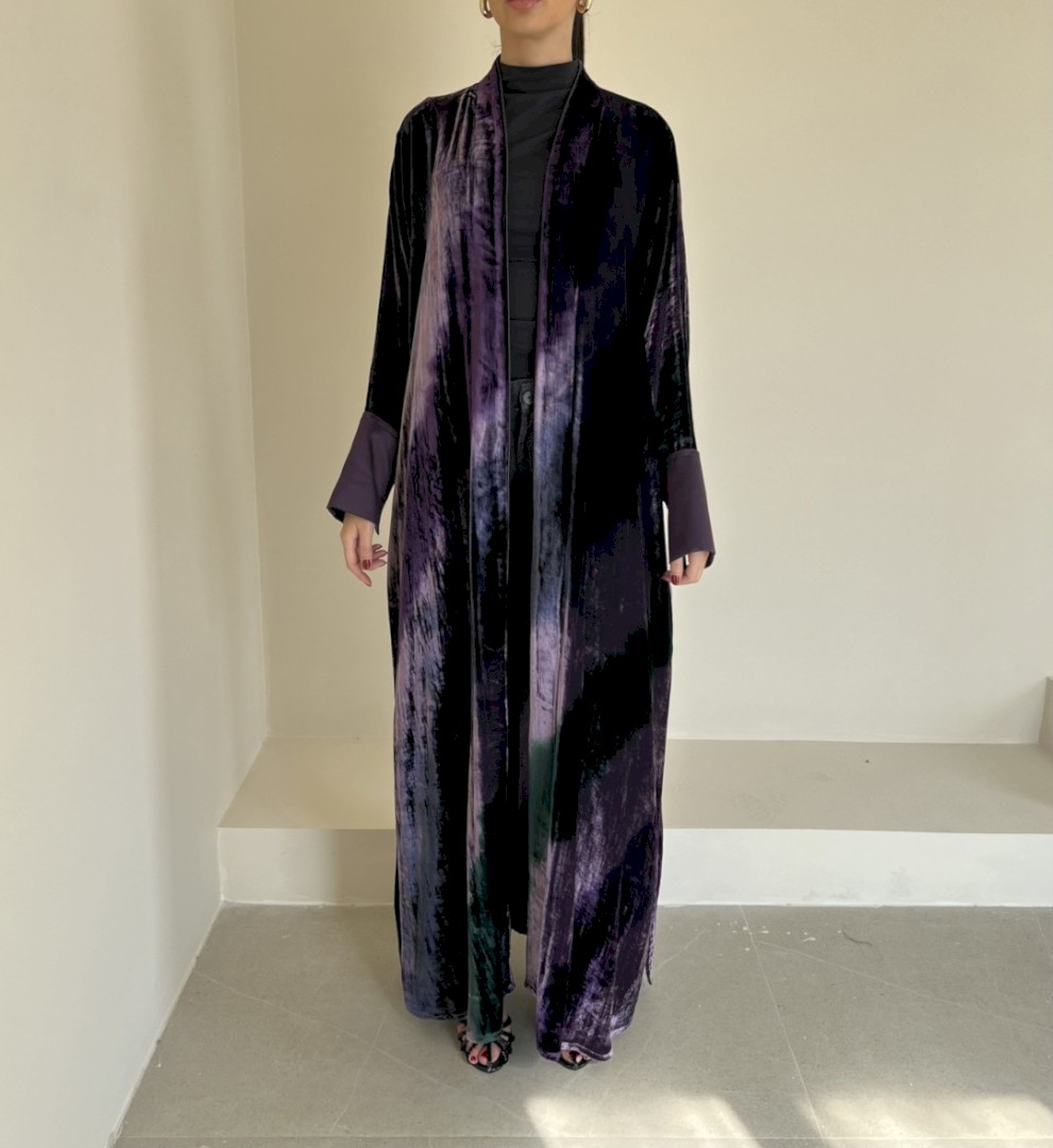 Violet velvet aurora cloak