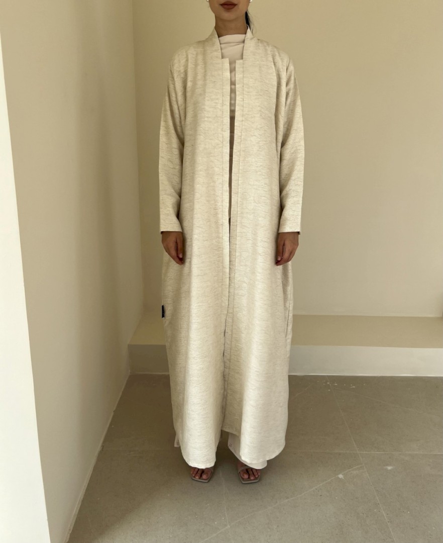 Ivory floral linen cloak