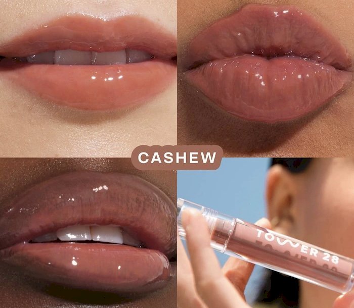 Tower 28 shine on milky lip jelly
