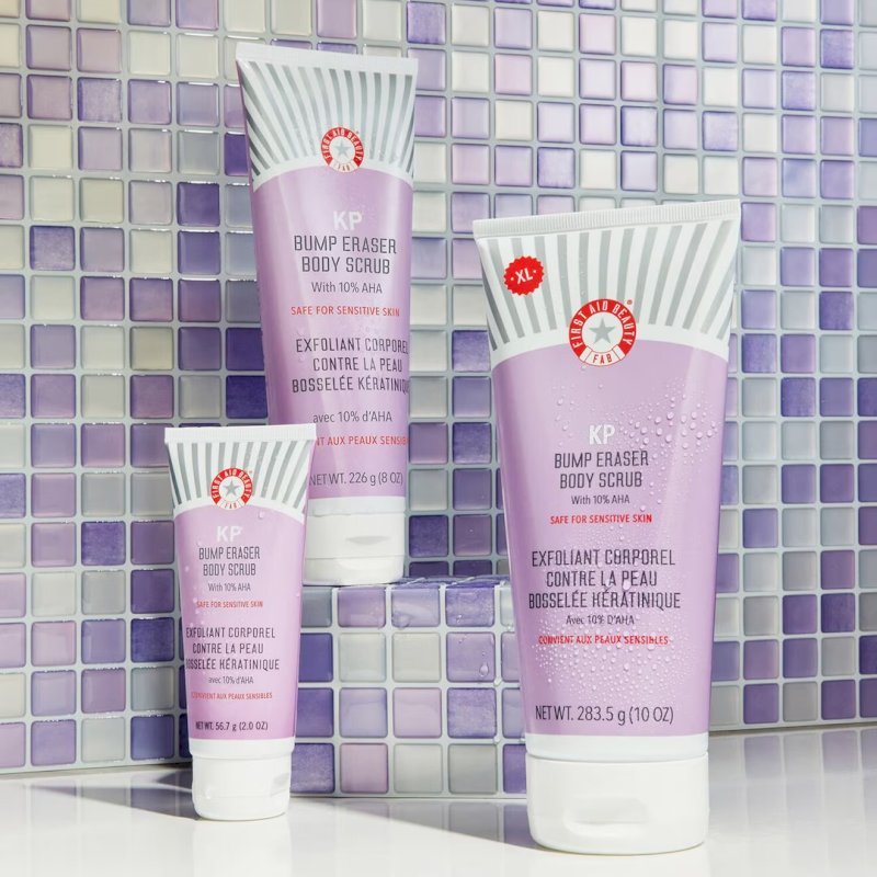 first aid kp bump eraser body scrub