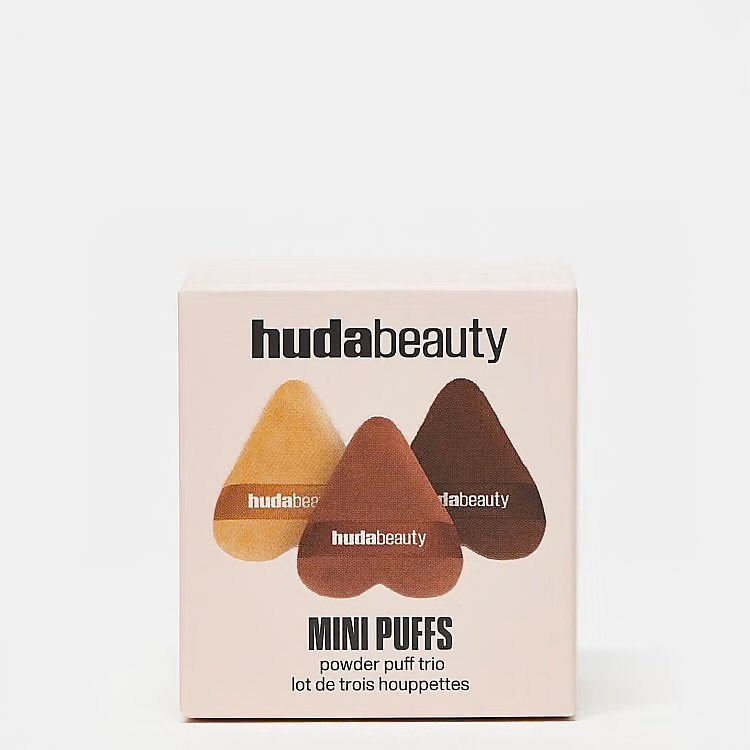 huda beauty mini puffs powder puff trio