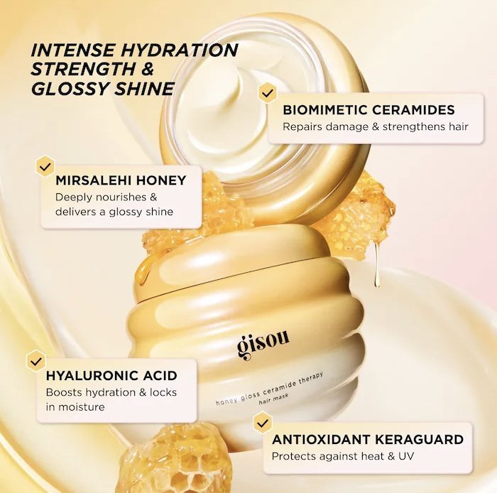 gisou Honey Gloss Ceramide Therapy Hydrating Hair Mask