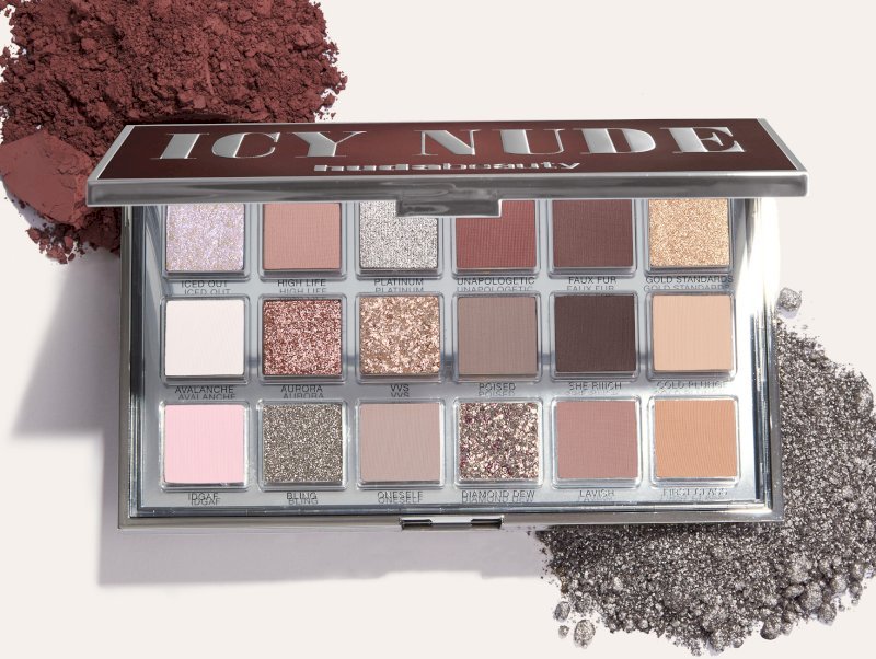 huda beauty icy nude eyeshadow palette