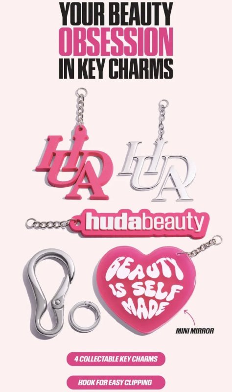 Huda beauty key charms