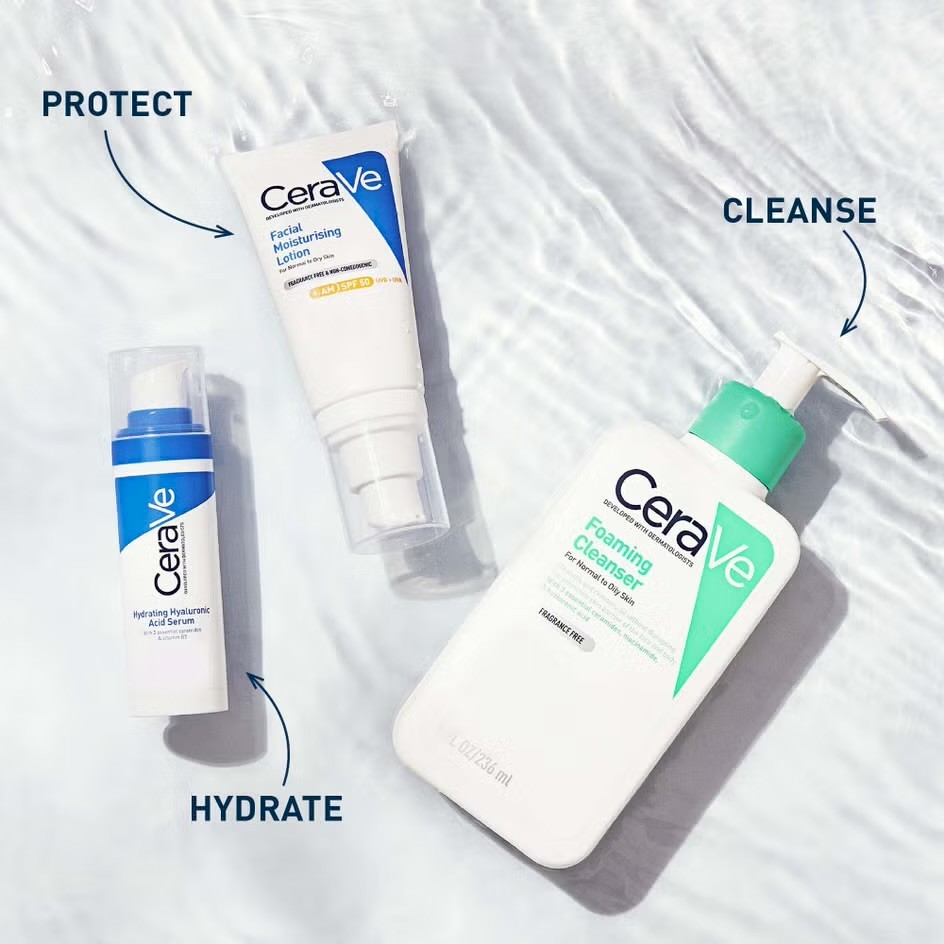 cerave foaming cleanser for normal to oily skin face & body