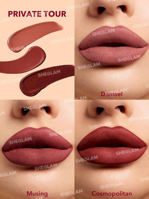 SHEGLAM Matte Allure Mini Liquid Lipstick Set-Private Tour 3 Pcs