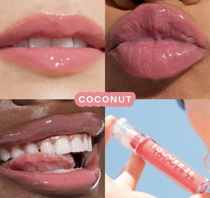 Tower 28 shine on milky lip jelly