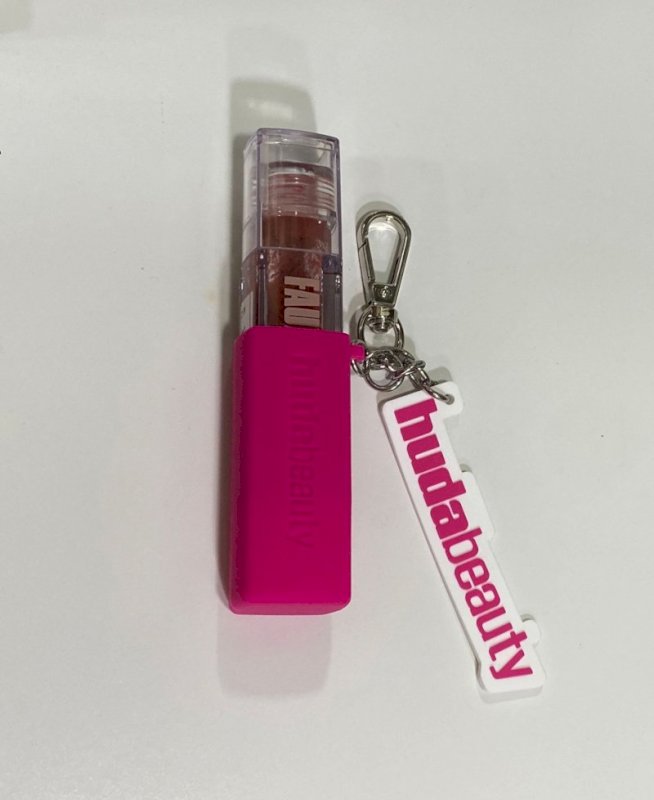 huda beauty pink key chain