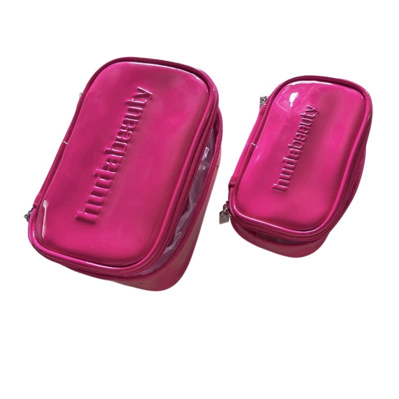 huda beauty pink makeup bag set - 2pc