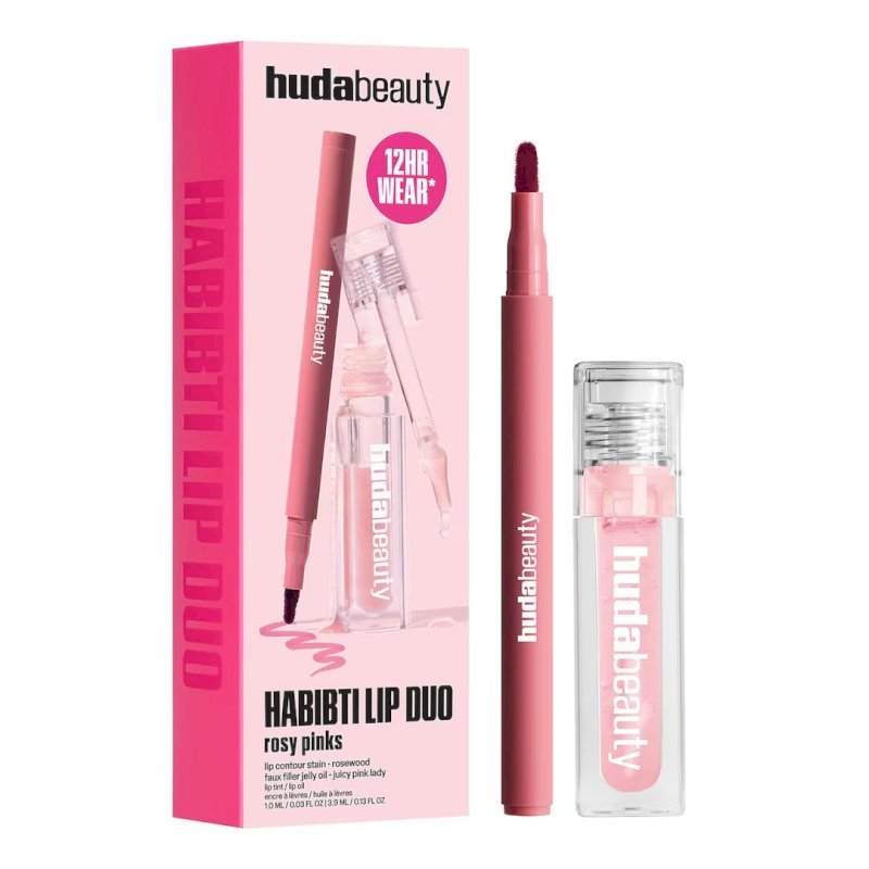 Huda beauty Habibti Lip Duo Rosy Pinks Set