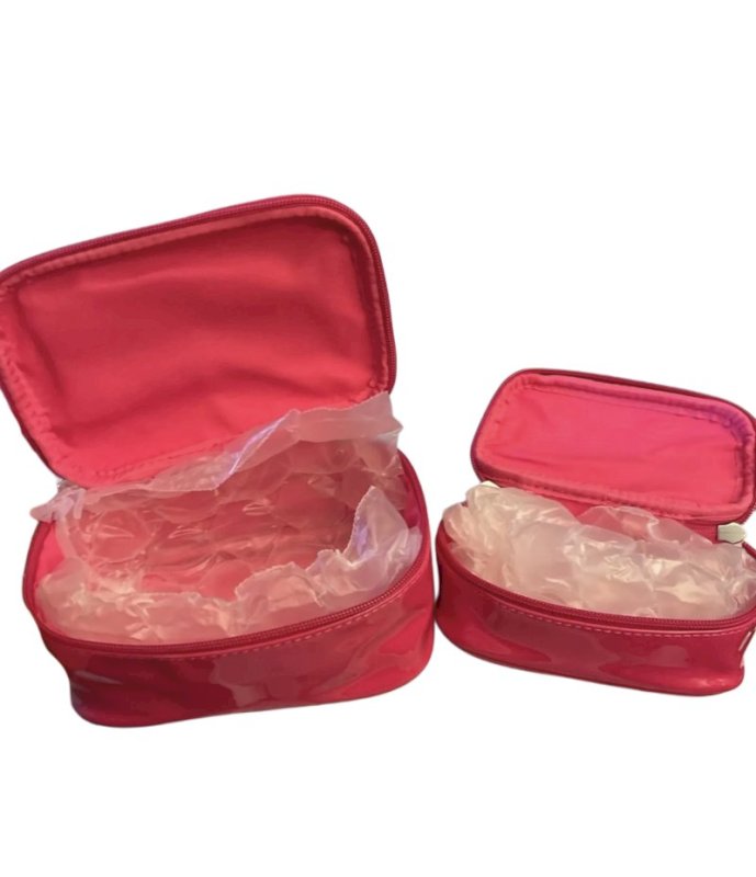 huda beauty pink makeup bag set - 2pc