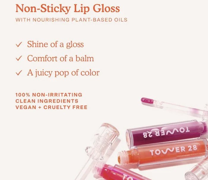 Tower 28 shine on milky lip jelly