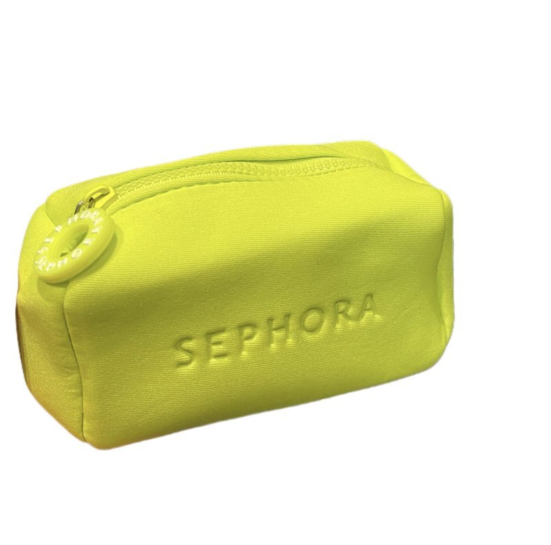 Sephora neoprene pouch green to yellow