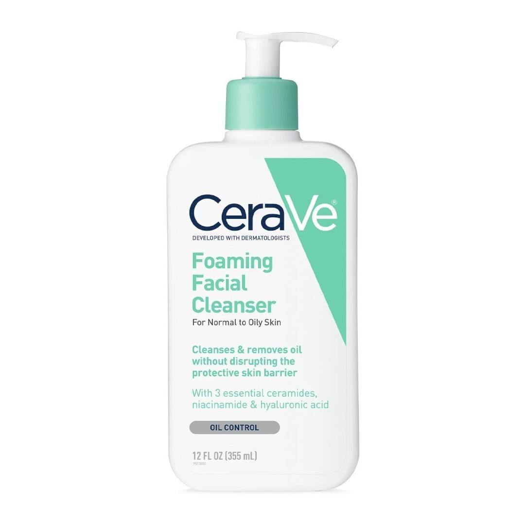 cerave foaming cleanser for normal to oily skin face & body