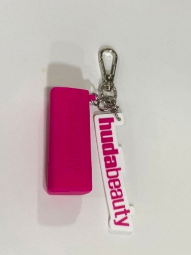 huda beauty pink key chain