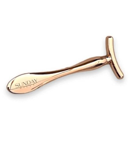 sunday riley metal facial massager-rose gold