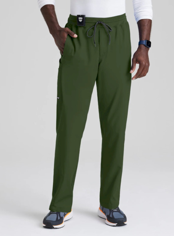 Grey's Anatomy by Barco Spandex STRETCH Hudson Mens 6-Pocket Slim Straight Cargo Scrub Pants