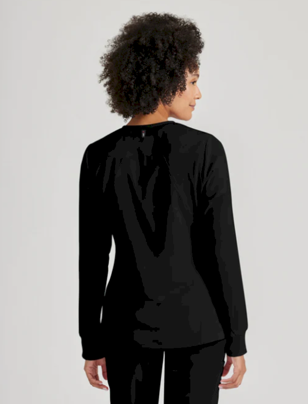 Grey's Anatomy by Barco Spandex Stretch Gianna 5-Pocket Crewneck Scrub Jacket