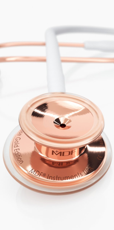 MDF® MD One® Stainless Steel Dual Head MDF777 Rose Gold - White