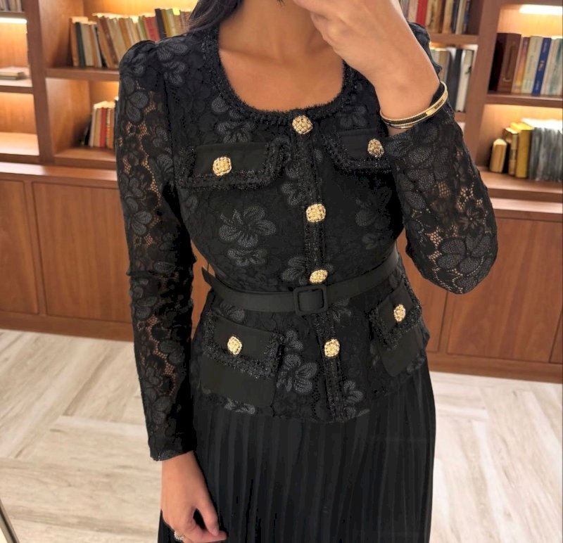 Black floral dental dress 5061