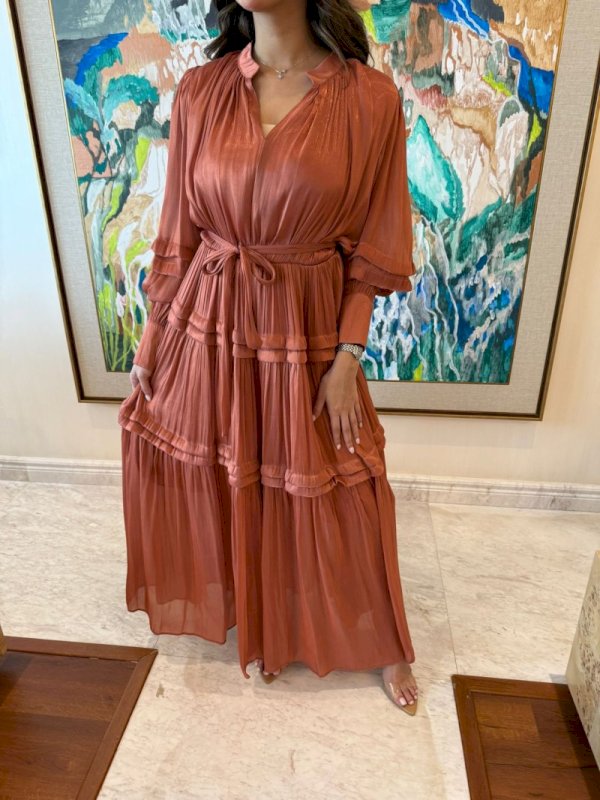Brown flowy dress 5 082