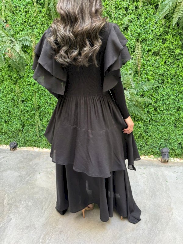 Black ruffles dress 5 122