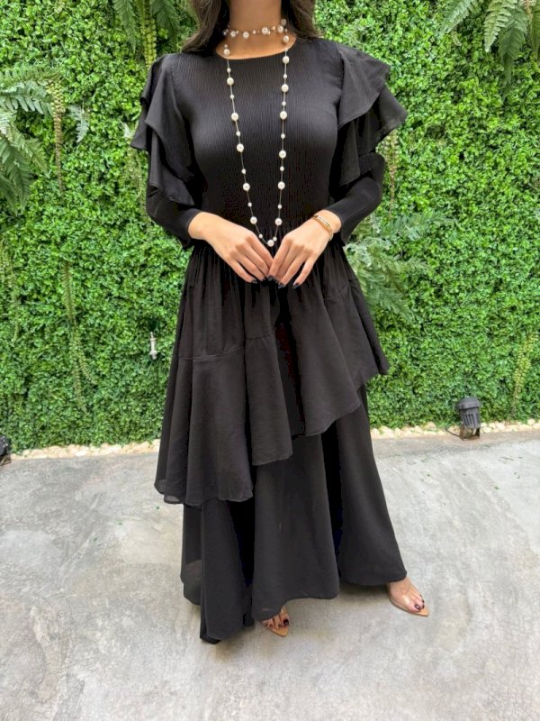 Black ruffles dress 5 122