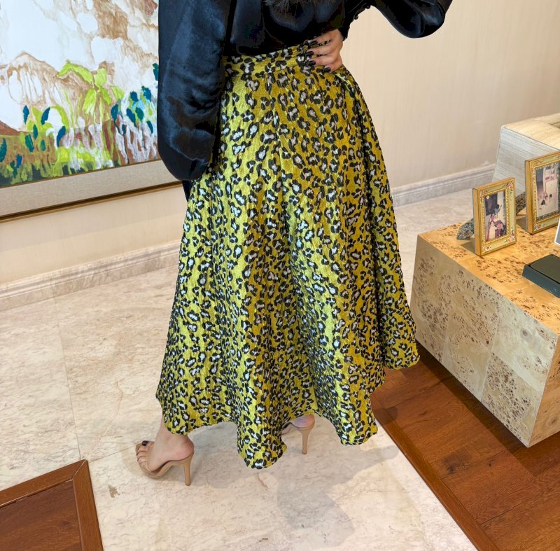 Lime patterned skirt 2 300