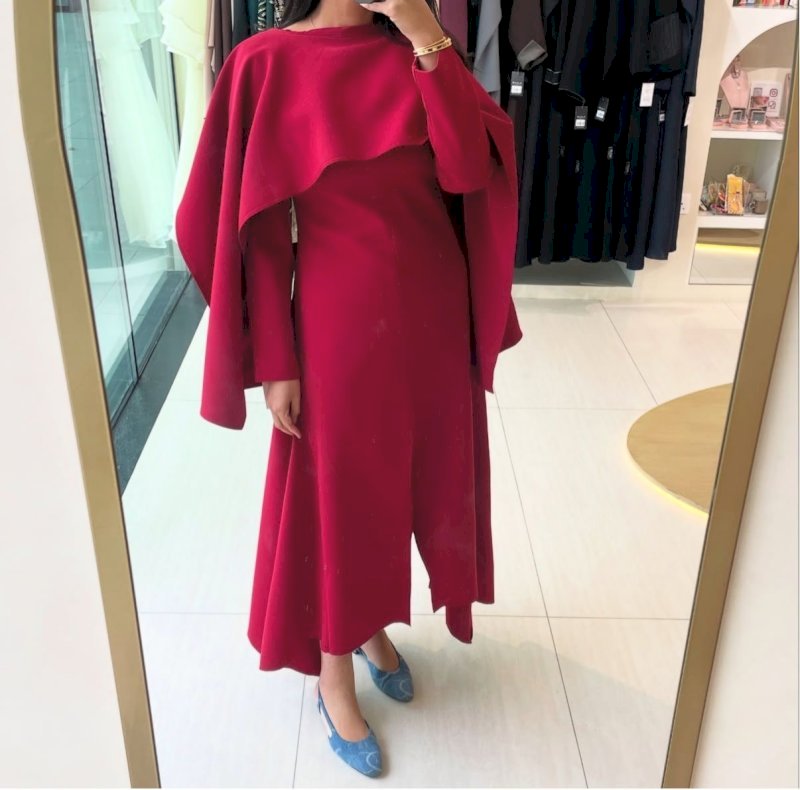 Burgundy dress 2025 118