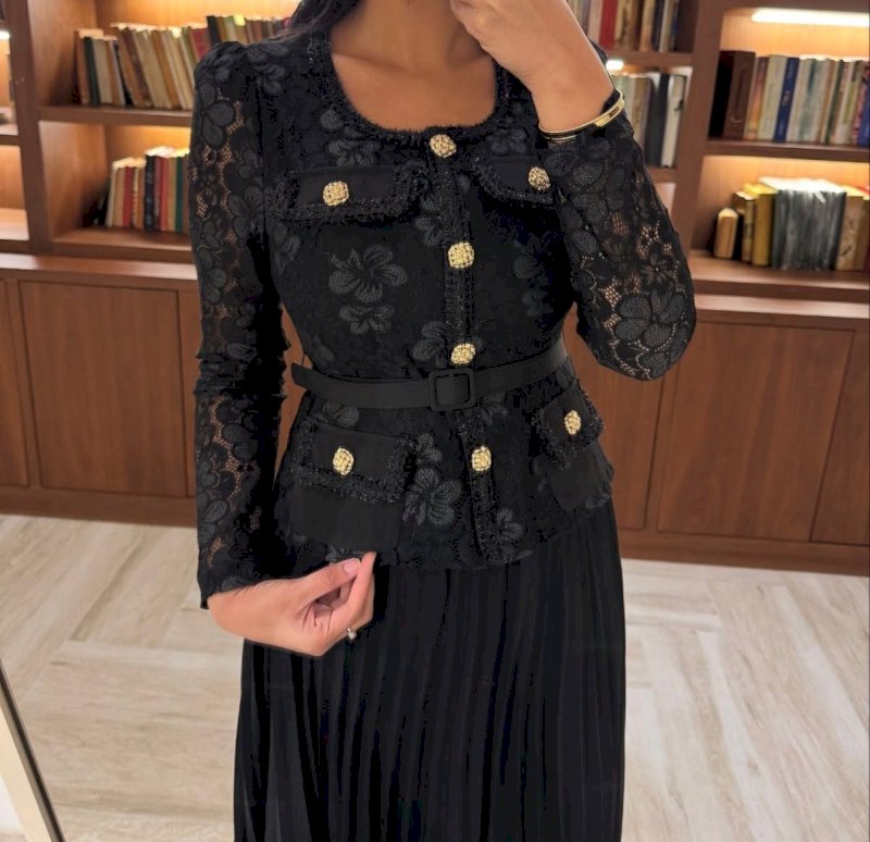 Black floral dental dress 5061