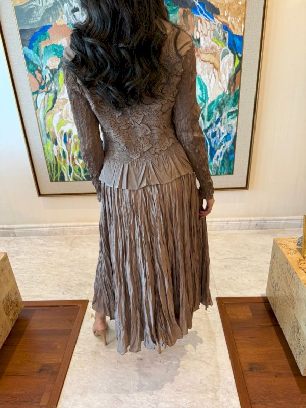 Brown floral set 5 133