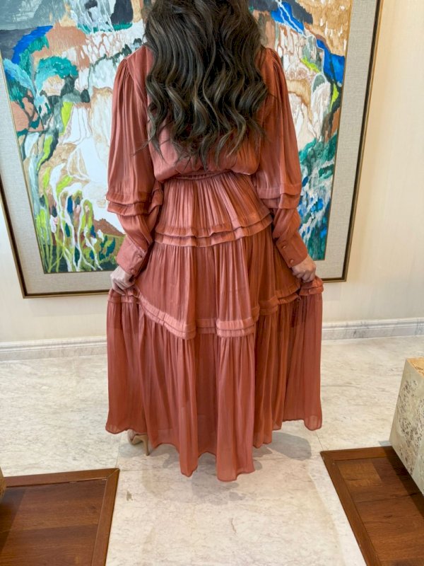 Brown flowy dress 5 082