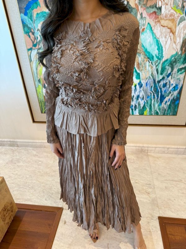 Brown floral set 5 133