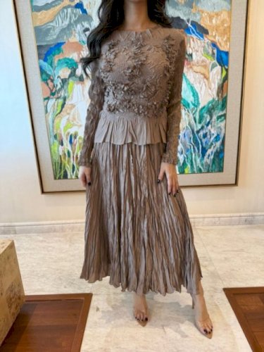 Brown floral set 5 133