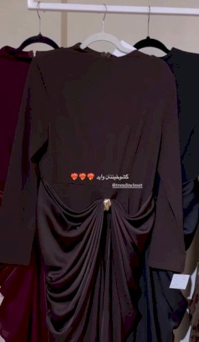 Front knot dress in brown 5 140