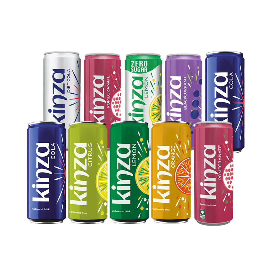 KINZA Carbonated Drink Assorted - 3 x 10 x 250ml