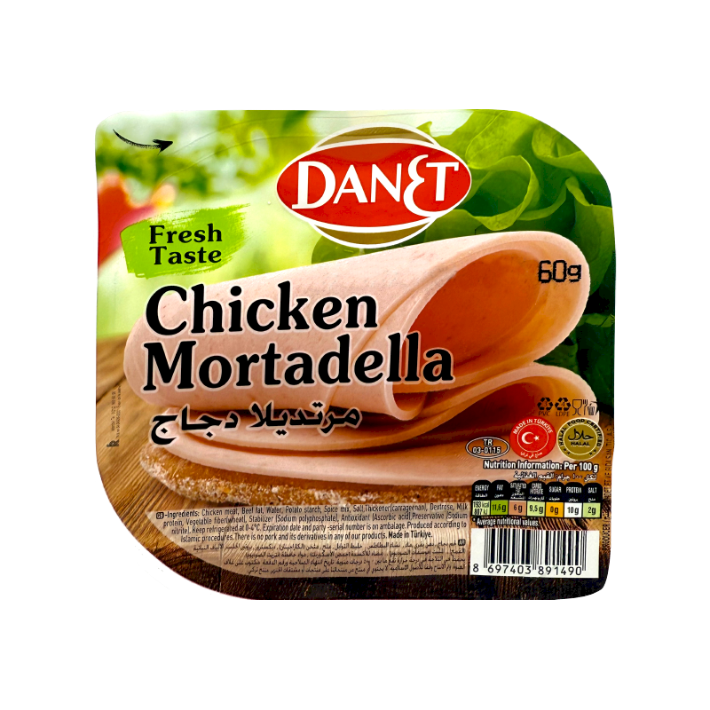 DANET Chicken Mortadella Sliced 60g