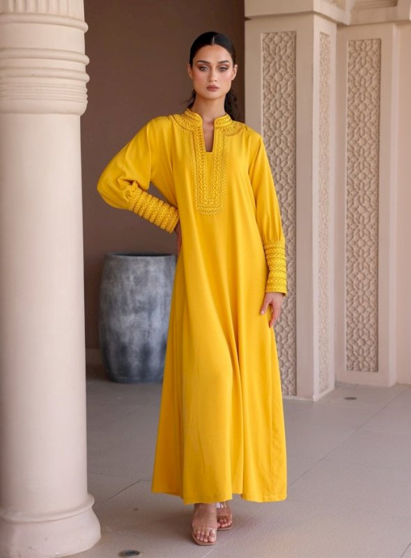 Crepe Jalabiya With Hand Embroidery (BBJLB-149)