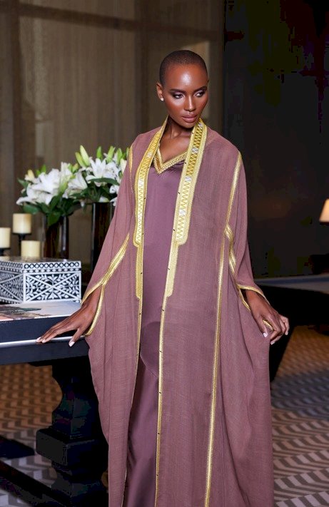 Bisht With Gold Embroidery -Brown BBBSHT-16