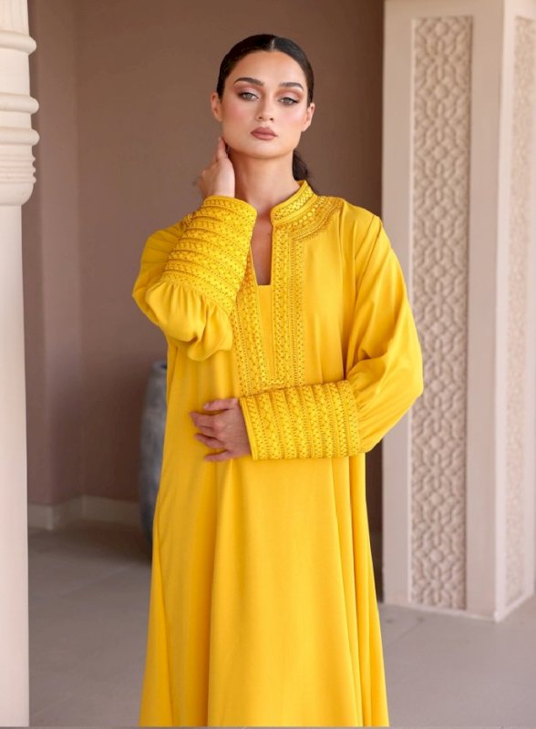 Crepe Jalabiya With Hand Embroidery (BBJLB-149)