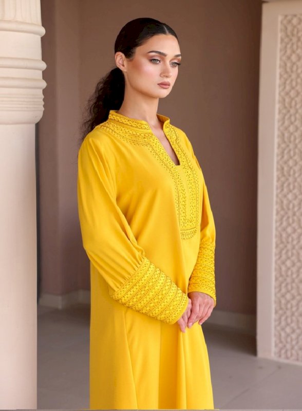 Crepe Jalabiya With Hand Embroidery (BBJLB-149)
