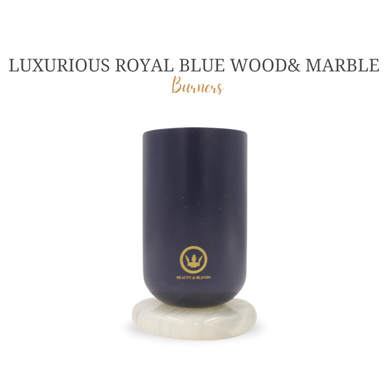 Luxurious royal blue wood marble burners (U-shaped burner B&B no.III)